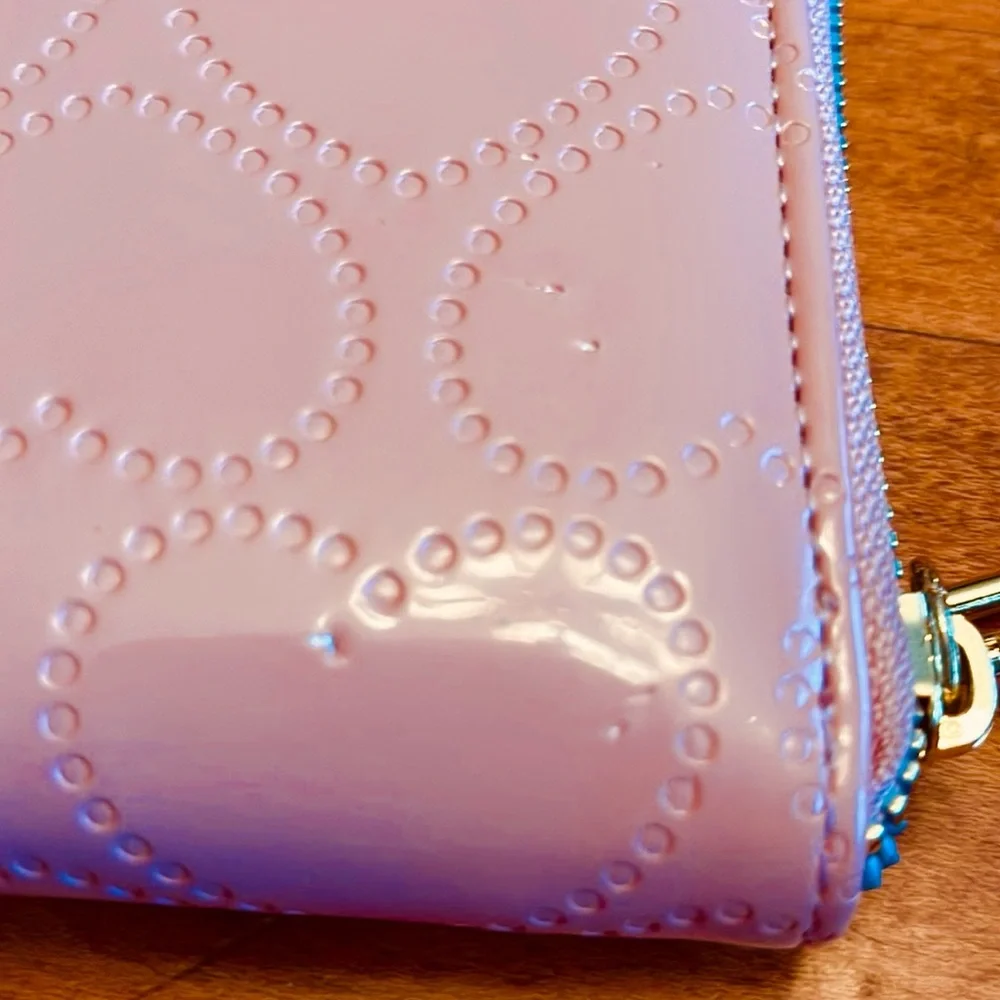 Betsey Johnson Pink Quilted Heart Wallet - Picture 5 of 10